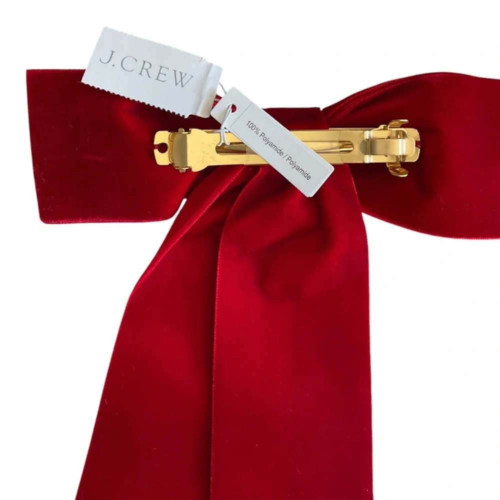J. Crew Velvet Bow‎ Hair Clip NWT